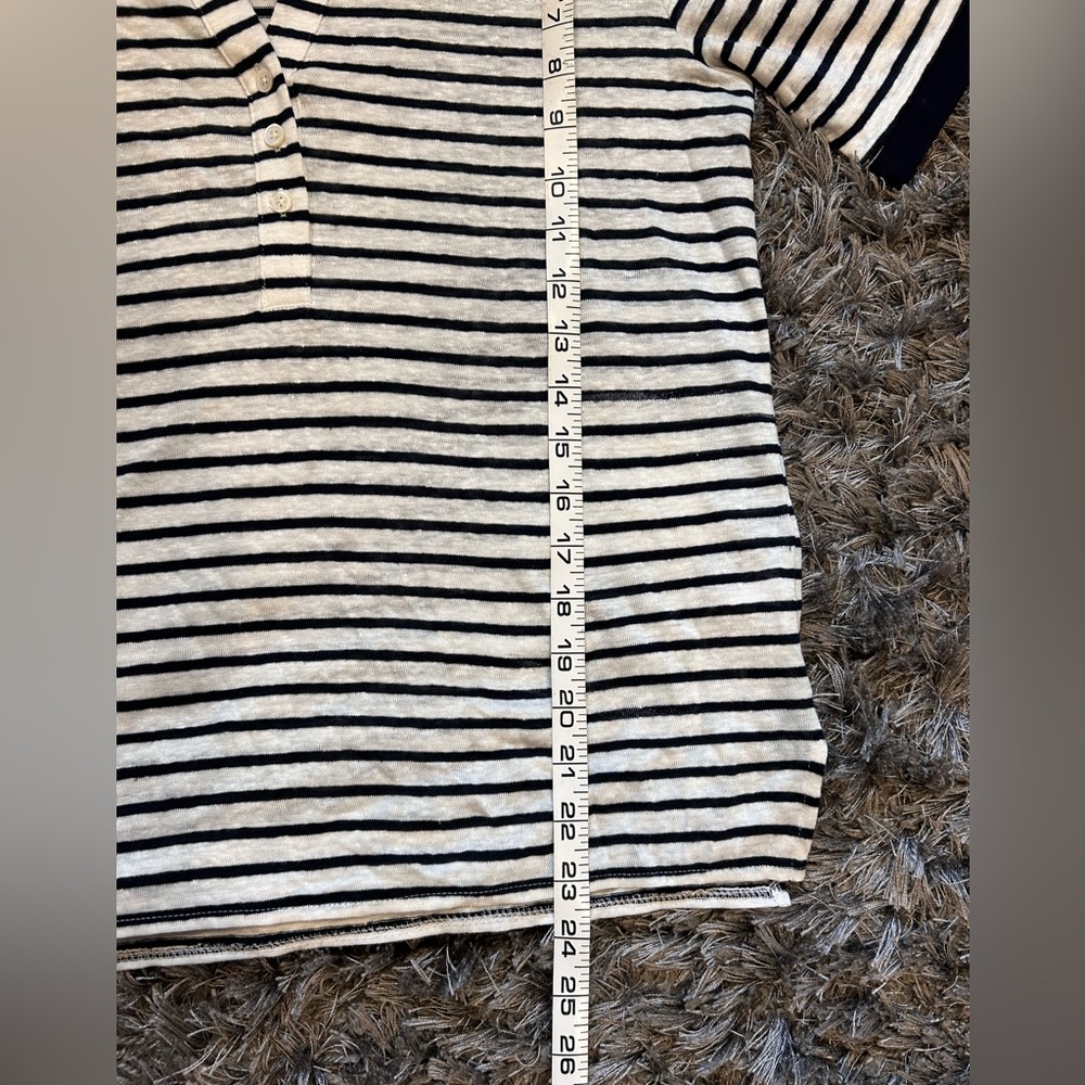 Frame Denim Black and White Striped Top S EUC - Picture 7 of 8